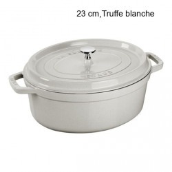 Cocotte Ovale Diamètre:23 cm Couleur:Truffe blanche