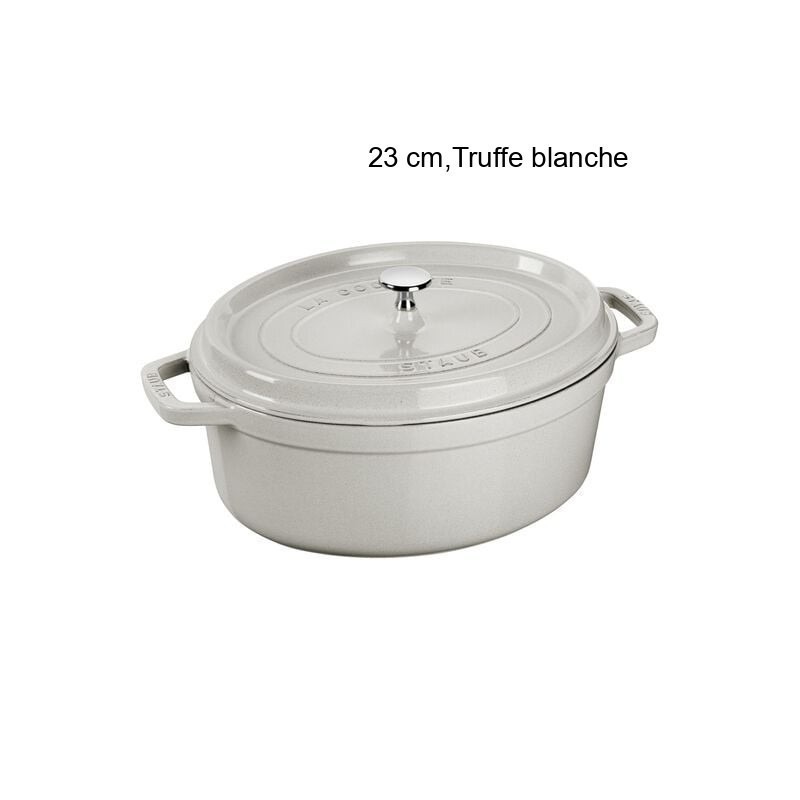 Cocotte Ovale Diamètre:23 cm Couleur:Truffe blanche