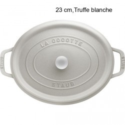 Cocotte Ovale Diamètre:23 cm Couleur:Truffe blanche