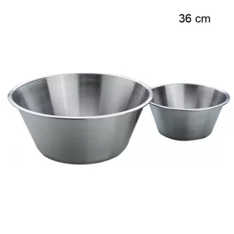 Bassine inox bord plat Diamètre:36 cm