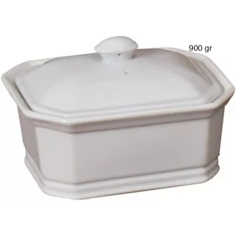 Terrines Rectangulaires en Porcelaine
 Contenance:900 gr