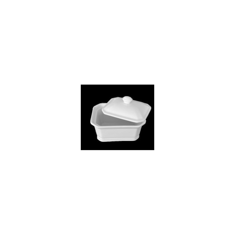 Terrines Rectangulaires en Porcelaine
 Contenance:900 gr