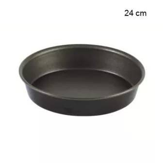 Tourtière Ronde Unie - Antiadhérente Diamètre:24 cm Type de fonds:Fond fixe