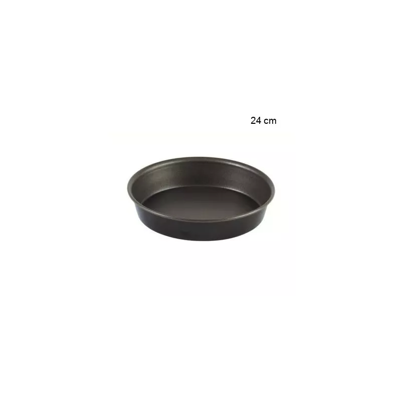 Tourtière Ronde Unie - Antiadhérente Diamètre:24 cm Type de fonds:Fond fixe