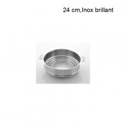 Cuit Vapeur Universel Amovible Diamètre:24 cm Finition:Inox brillant