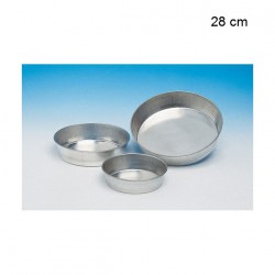 Moule à Manqué Rond Uni - Bordé - Fer Blanc Diamètre:28 cm