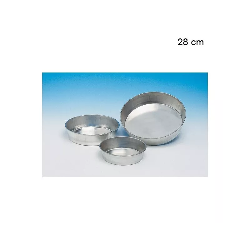 Moule à Manqué Rond Uni - Bordé - Fer Blanc Diamètre:28 cm