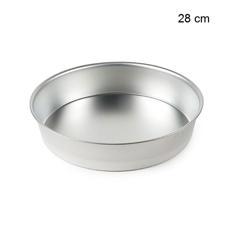 Moule à Manqué Rond Uni - Bordé - Fer Blanc Diamètre:28 cm