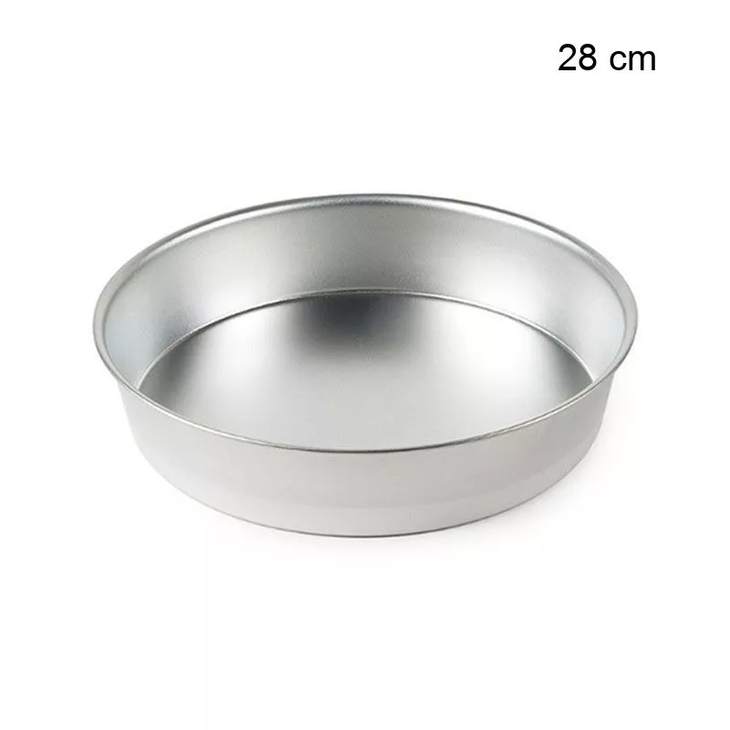 Moule à Manqué Rond Uni - Bordé - Fer Blanc Diamètre:28 cm