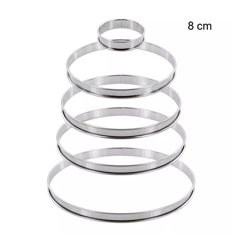 Cercle à tarte inox Diamètre:8 cm