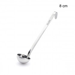 Pochon (louche) en inox  Taille:Ø 8cm - L. manche 32.9 cm