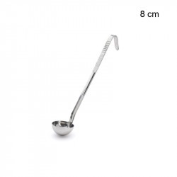 Pochon (louche) en inox  Taille:Ø 8cm - L. manche 32.9 cm