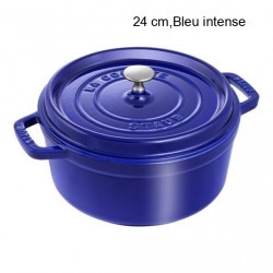 Cocotte Ronde Diamètre:24 cm Couleur:Bleu intense