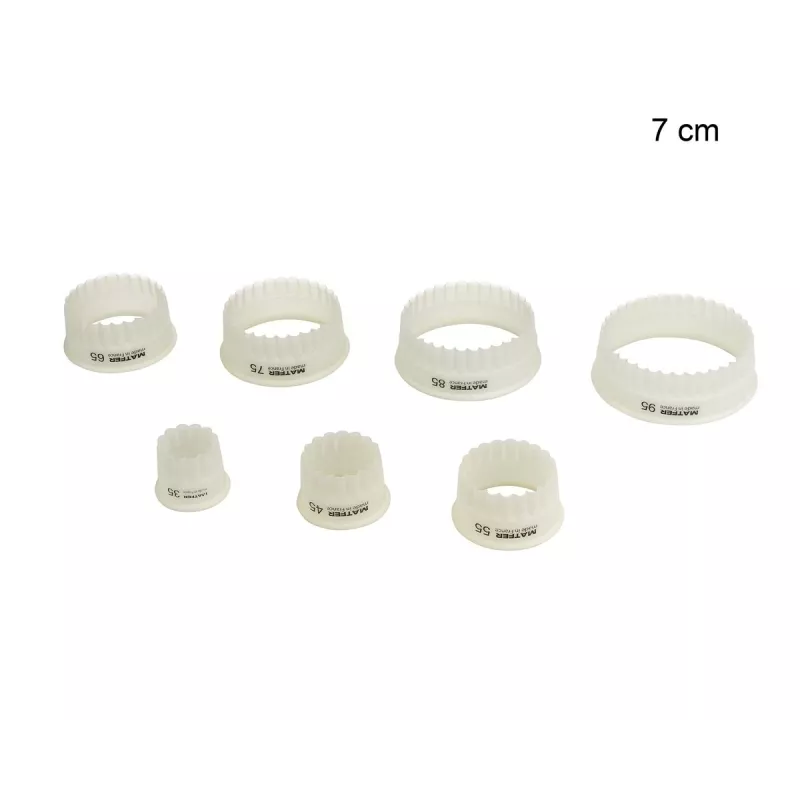 Découpoir rond Exoglass Diamètre:7 cm Forme:Cannelé