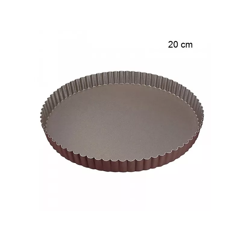 Tourtière Ronde Cannelée - Antiadhérente Diamètre:20 cm Type de fonds:Fond fixe