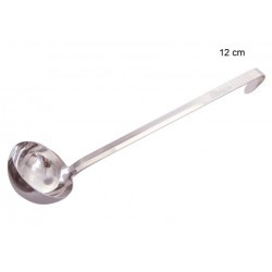 Pochon (louche) en inox  Taille:Ø 12cm - L. manche 40.2 cm