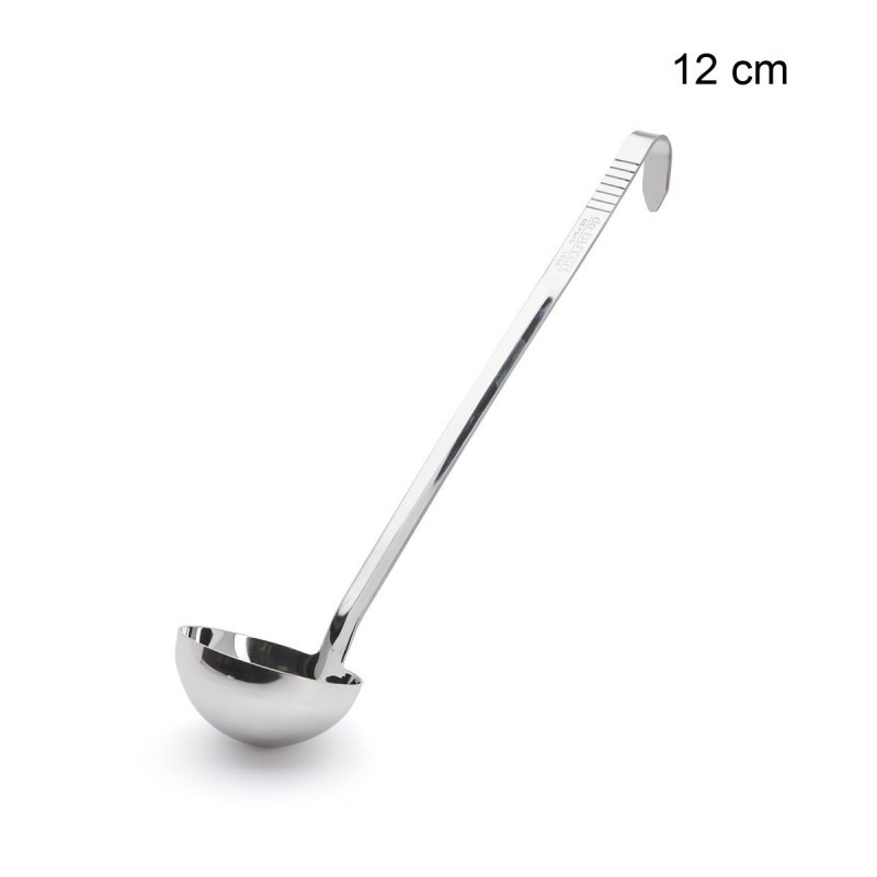 Pochon (louche) en inox  Taille:Ø 12cm - L. manche 40.2 cm