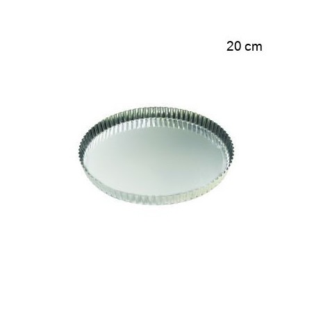 Tourtière ronde cannelée - Fer blanc Diamètre:20 cm Type de fonds:Fond fixe