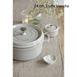 Cocotte Ronde Diamètre:24 cm Couleur:Truffe blanche