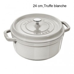 Cocotte Ronde Diamètre:24 cm Couleur:Truffe blanche