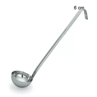 Louches Monobloc Taille:Ø 6cm - L. manche 28 cm
