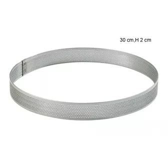  Cercle Perforé Inox Taille:Hauteur 2 cm Diamètre:30 cm