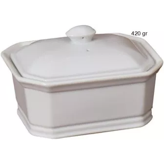 Terrines Rectangulaires en Porcelaine
 Contenance:420 gr