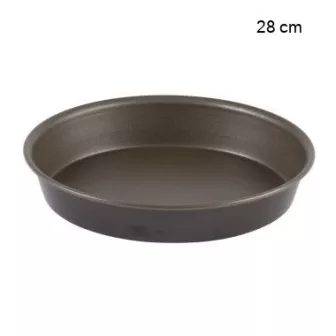 Tourtière Ronde Unie - Antiadhérente Diamètre:28 cm Type de fonds:Fond fixe
