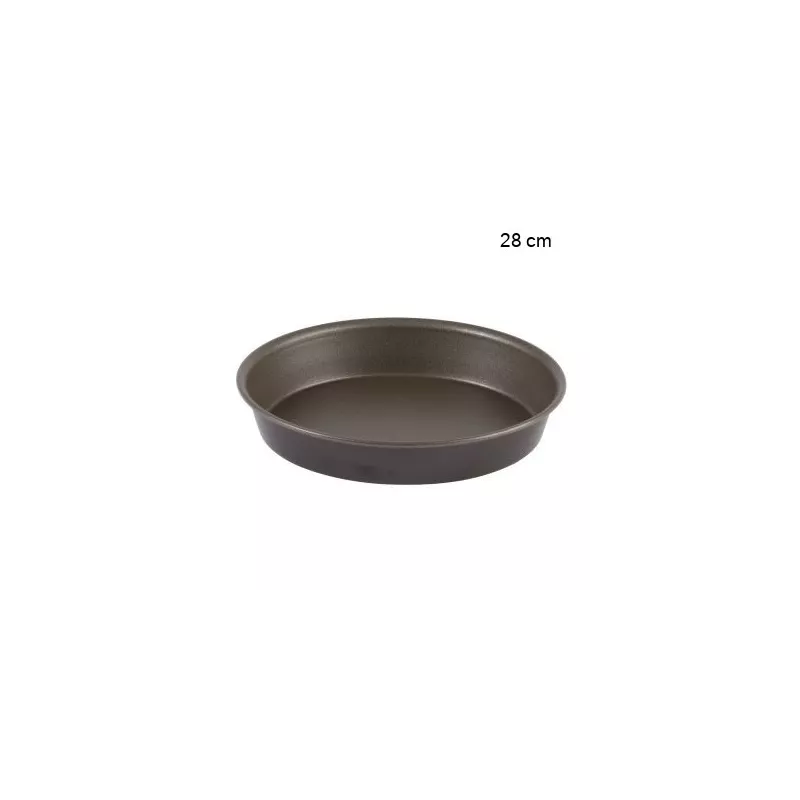 Tourtière Ronde Unie - Antiadhérente Diamètre:28 cm Type de fonds:Fond fixe