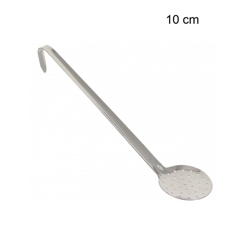 Écumoire inox monobloc Taille:Ø 10cm - L. manche 32 cm