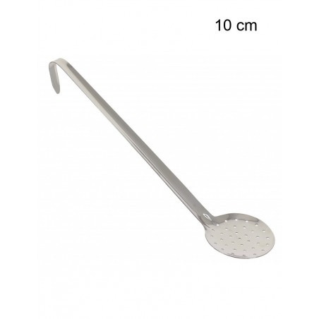 Écumoire inox monobloc Taille:Ø 10cm - L. manche 32 cm