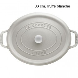 Cocotte Ovale Diamètre:33 cm Couleur:Truffe blanche