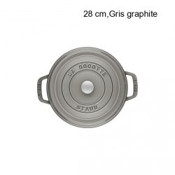 Cocotte Ronde Diamètre:28 cm Couleur:Gris graphite