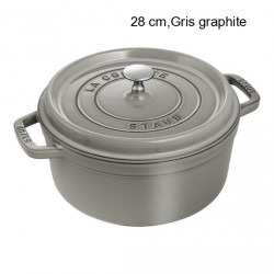 Cocotte Ronde Diamètre:28 cm Couleur:Gris graphite