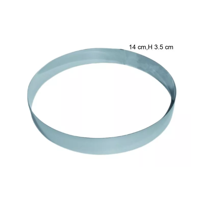 Cercle Inox Taille:Hauteur 3.5 cm Diamètre:14 cm