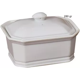 Terrines Rectangulaires en Porcelaine
 Contenance:280 gr