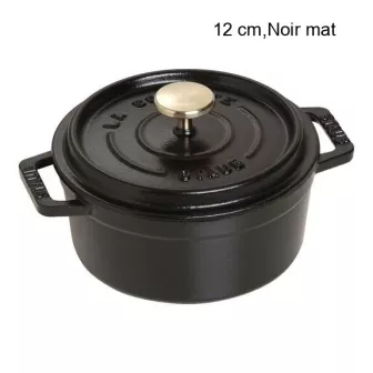 Cocotte Ronde Diamètre:12 cm Couleur:Noir mat
