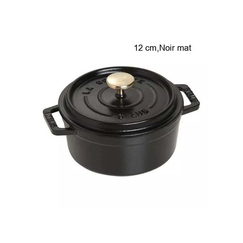 Cocotte Ronde Diamètre:12 cm Couleur:Noir mat
