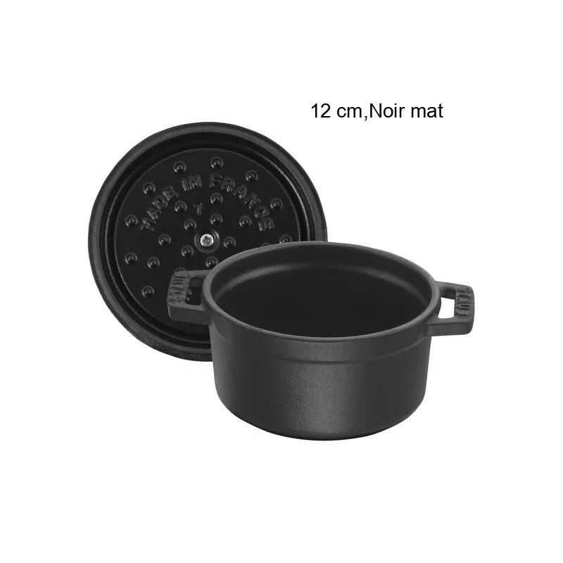 Cocotte Ronde Diamètre:12 cm Couleur:Noir mat