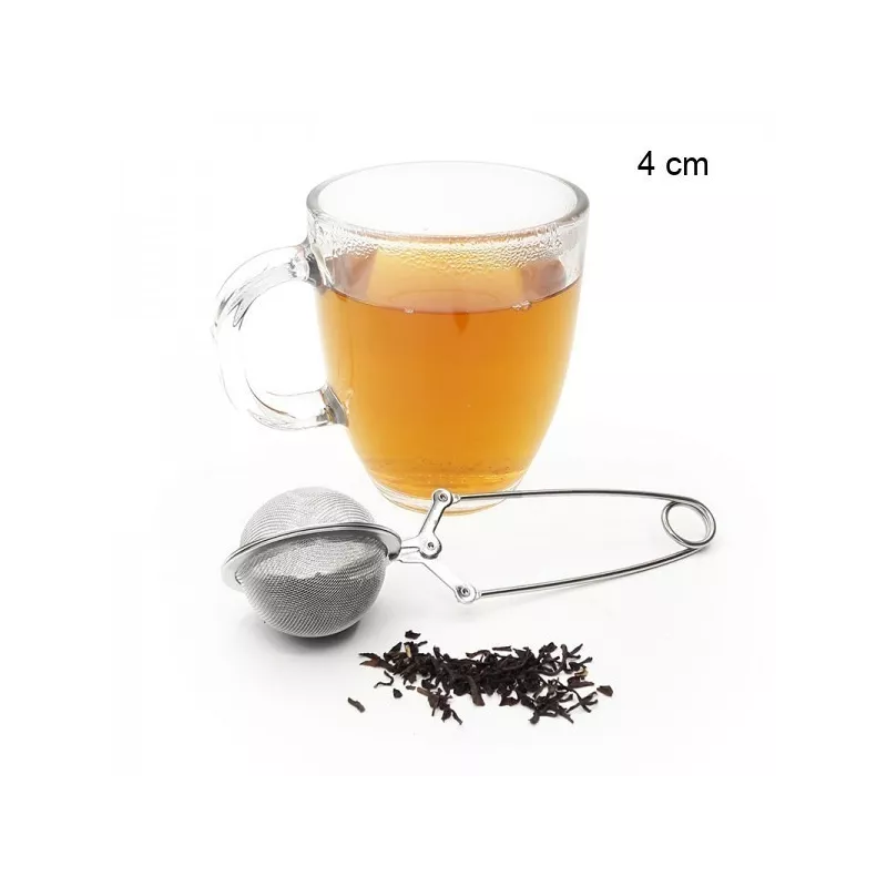 Pince à thé treillis inox Diamètre:4 cm