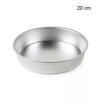 Moule à Manqué Rond Uni - Bordé - Fer Blanc Diamètre:20 cm