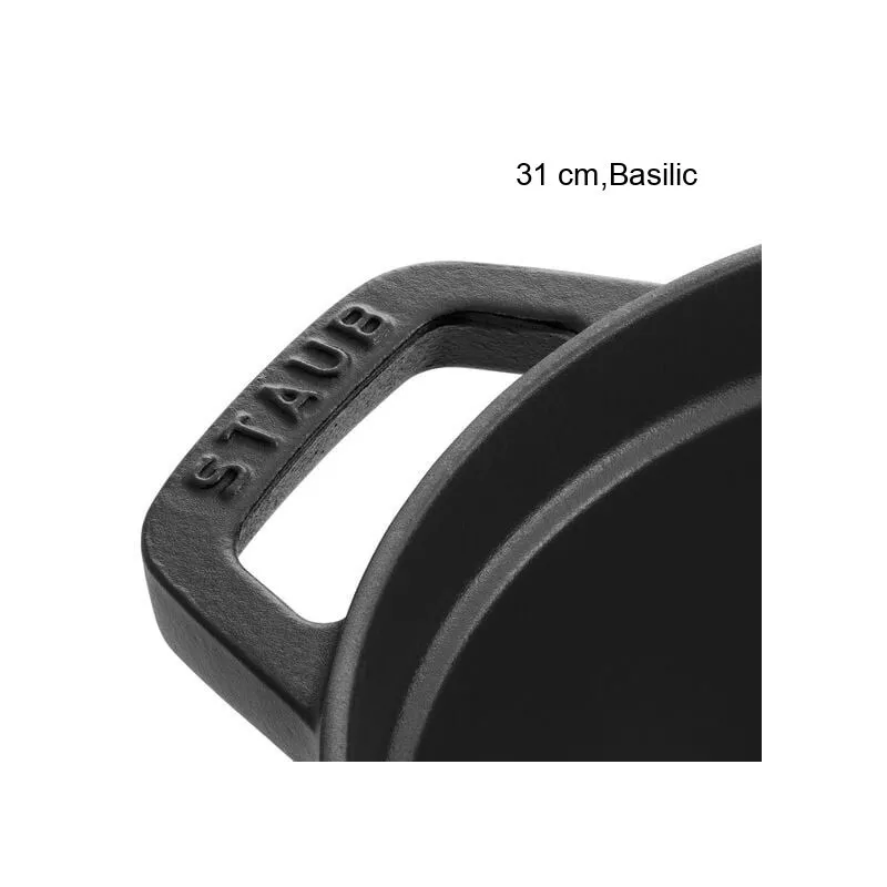 Cocotte Ovale Diamètre:31 cm Couleur:Noir mat