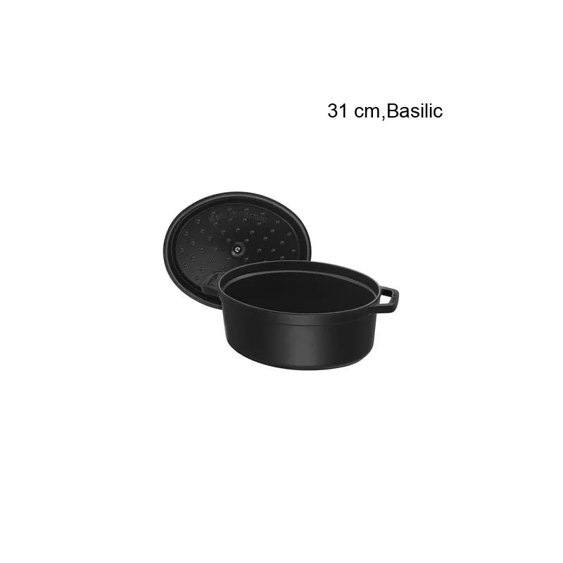 Cocotte Ovale Diamètre:31 cm Couleur:Noir mat