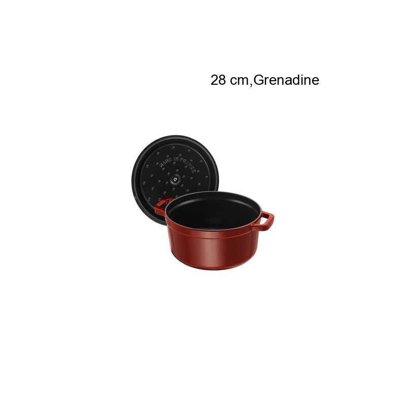 Cocotte Ronde Diamètre:28 cm Couleur:Grenadine