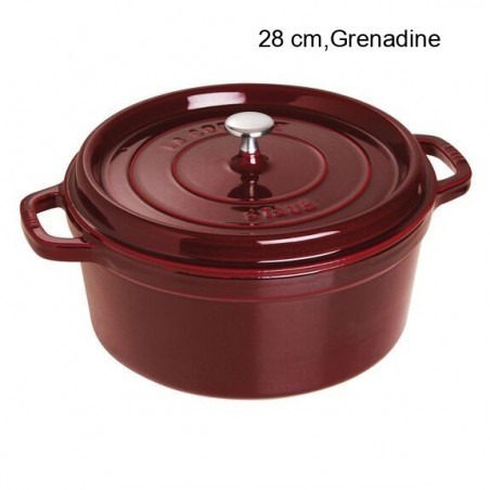 Cocotte Ronde Diamètre:28 cm Couleur:Grenadine