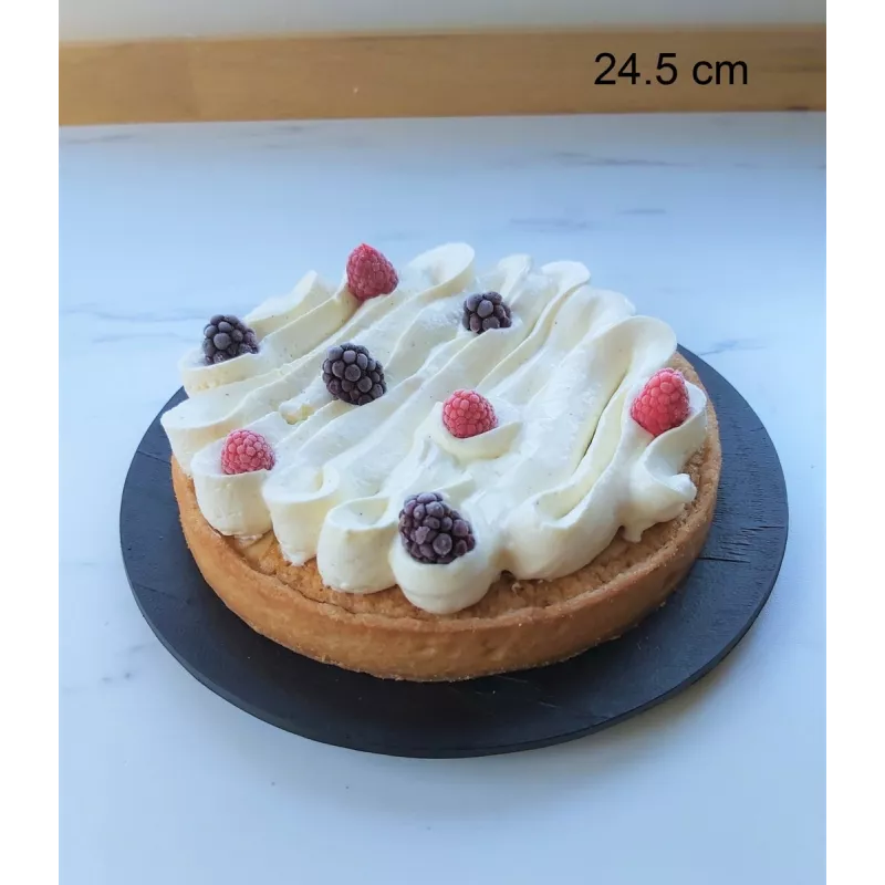 Cercles à tartes perforés Valrhona/DeBuyer Diamètre:24.5 cm