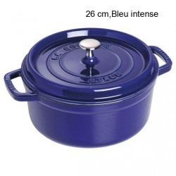 Cocotte Ronde Diamètre:26 cm Couleur:Bleu intense