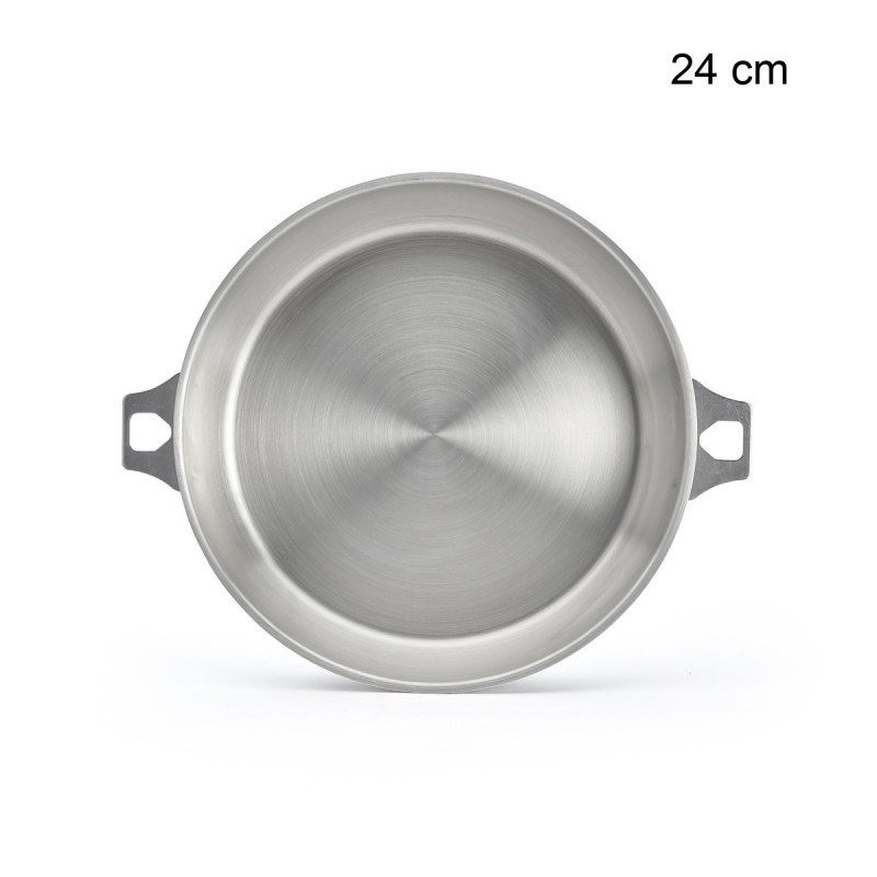 Poêle à frire/Plat tout inox Twisty Diamètre:24 cm