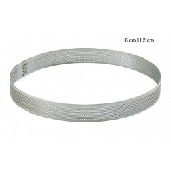  Cercle Perforé Inox Taille:Hauteur 2 cm Diamètre:8 cm