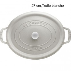 Cocotte Ovale Diamètre:27 cm Couleur:Truffe blanche